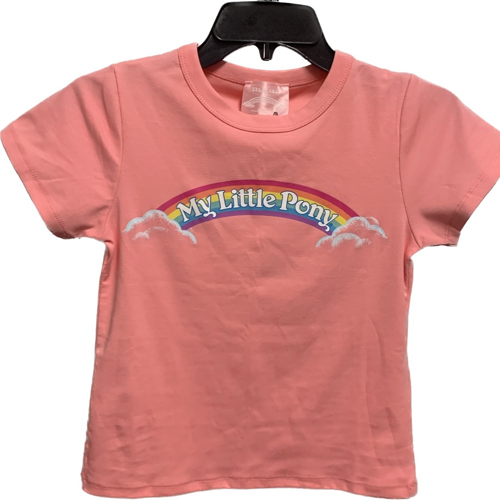 Cropped Stretch Baby Tee, My Little Pony Short Sleeve T-shirt w/ Rainbow size M